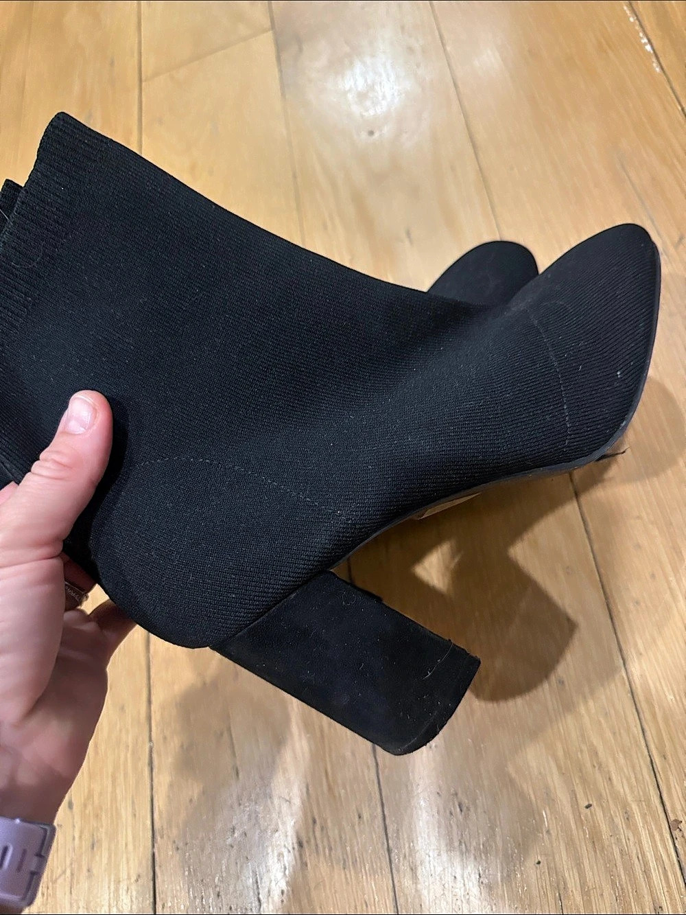 Mia Black Heeled Ankle Boots US 10
